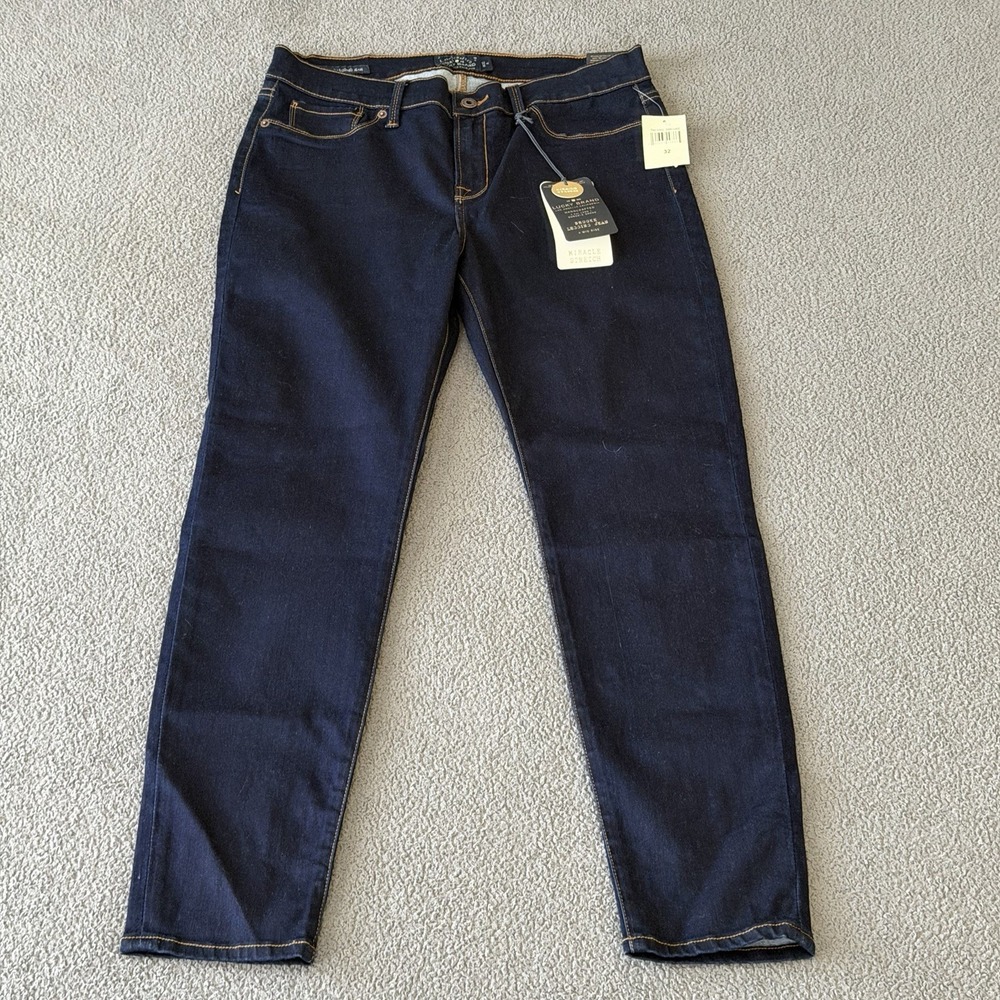 NWT Lucky Brand Brooke Legging Jean Mid Rise Miracle Stretch Ankle Denim 14/32 A